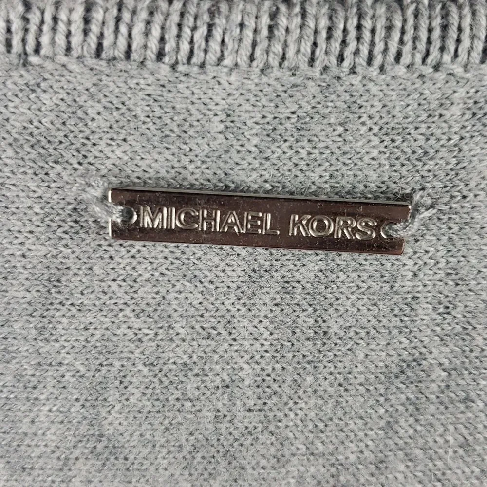 Michael Kors Women's Large Grey Turtleneck Poncho